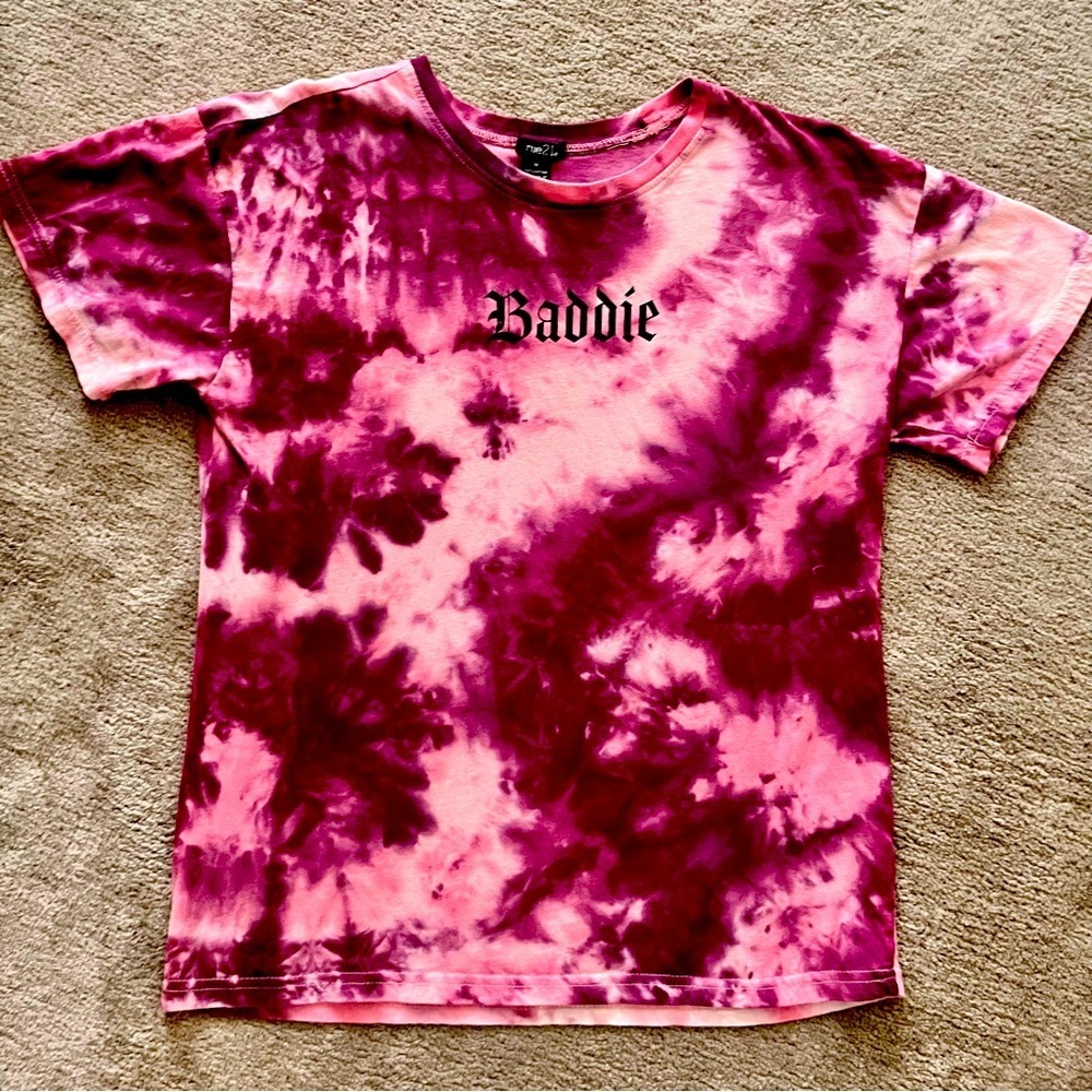 Rue 21 pink tie-dye with graphic